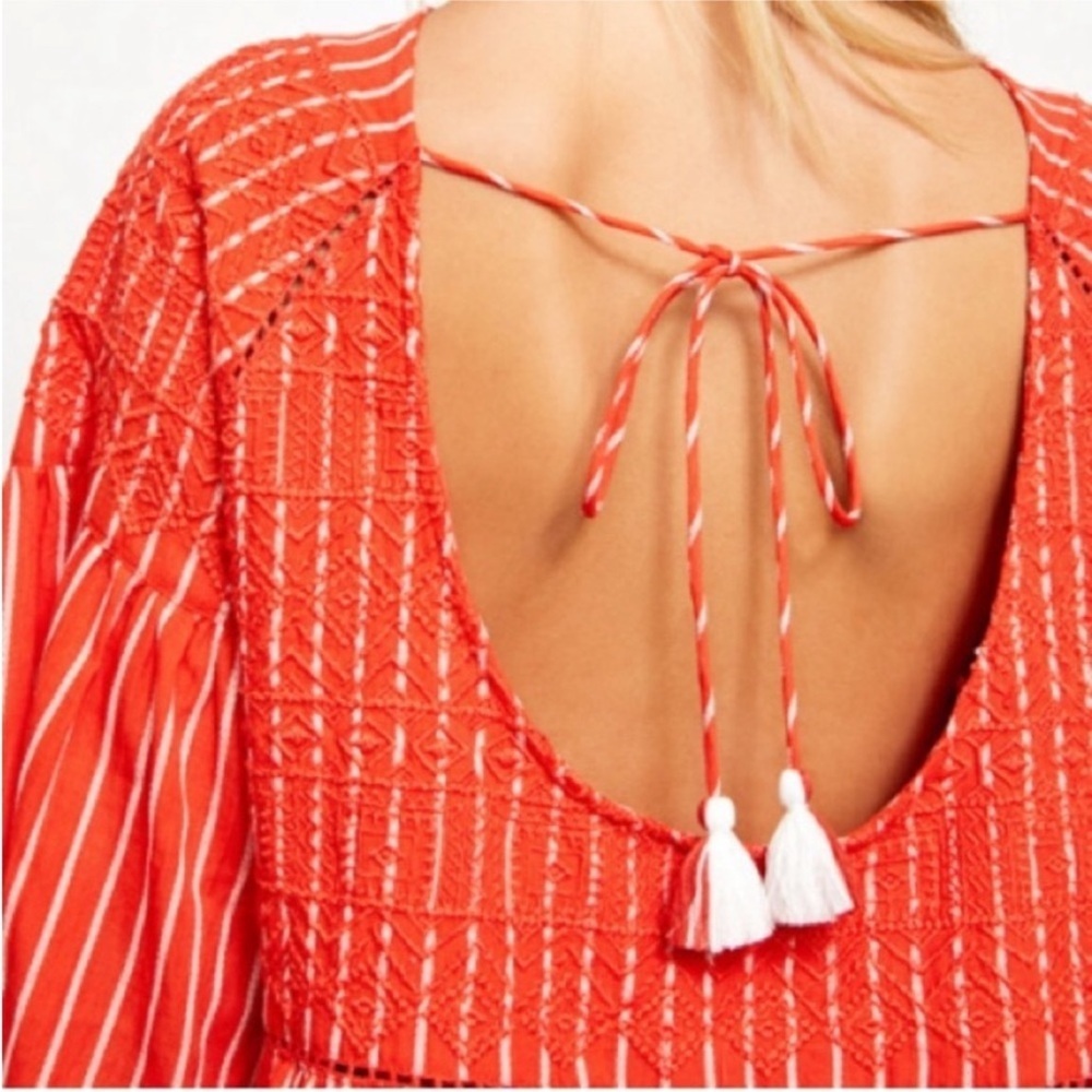 Free People Lola Capri/ Tunic dress-Red-XS - Picture 10 of 11